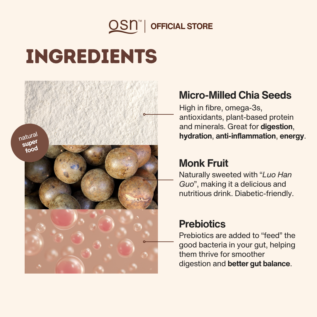 OSN Activia - Healthy Chia Seed Plant-Based Fiber Drink