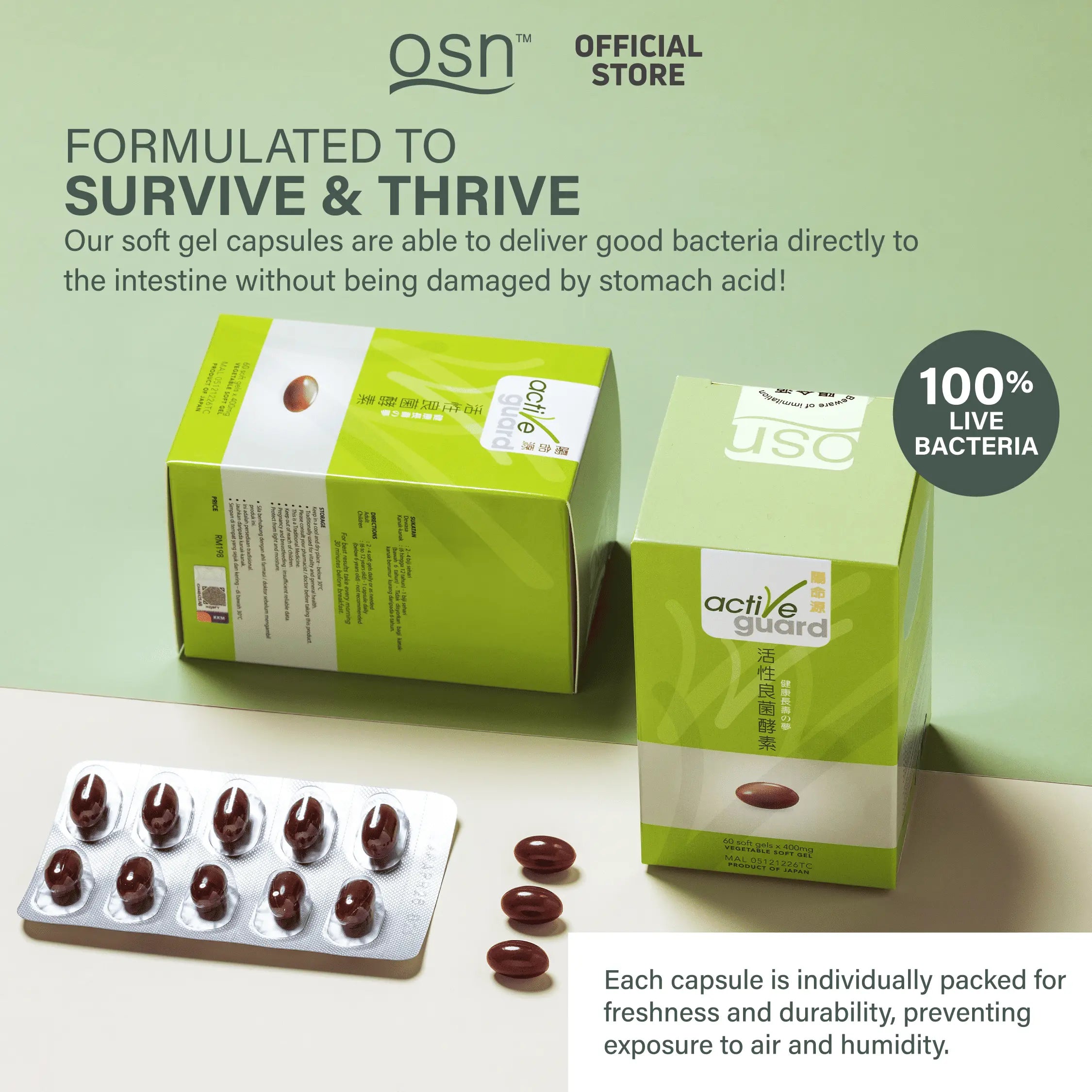 OSN Active Guard immune support supplement with probiotics